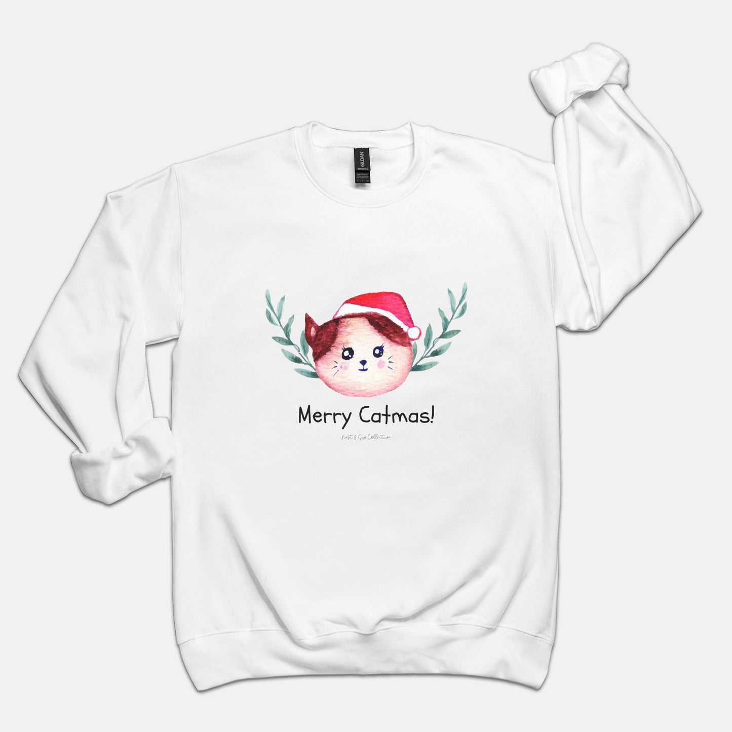 Merry Catmas Crew Neck Sweatshirt