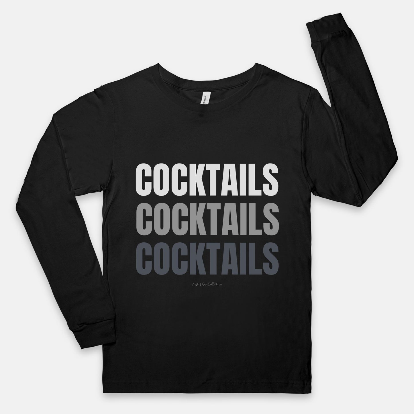 Cocktails, Cocktails, Cocktails Long Sleeve Tee
