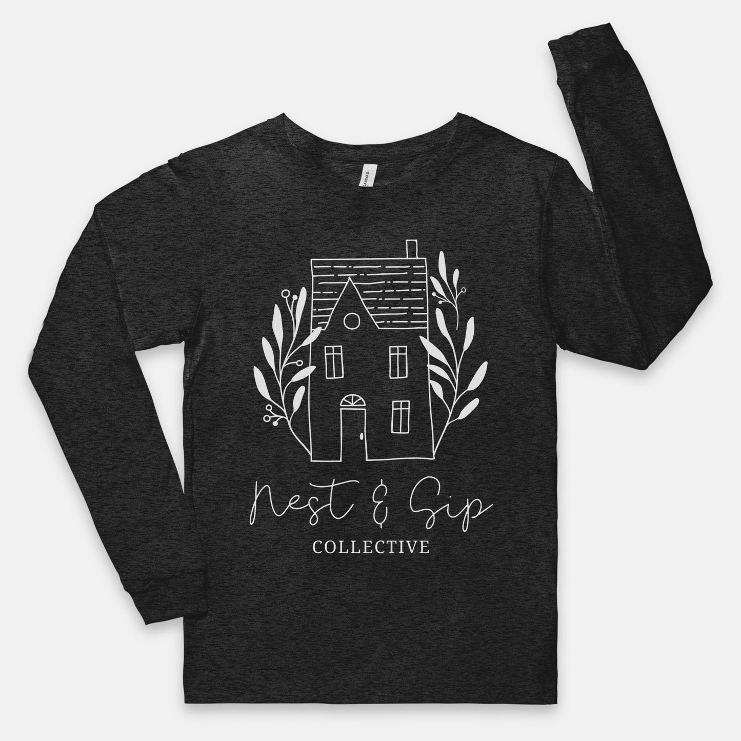 Nest & Sip Collective Brand Long Sleeve Tee