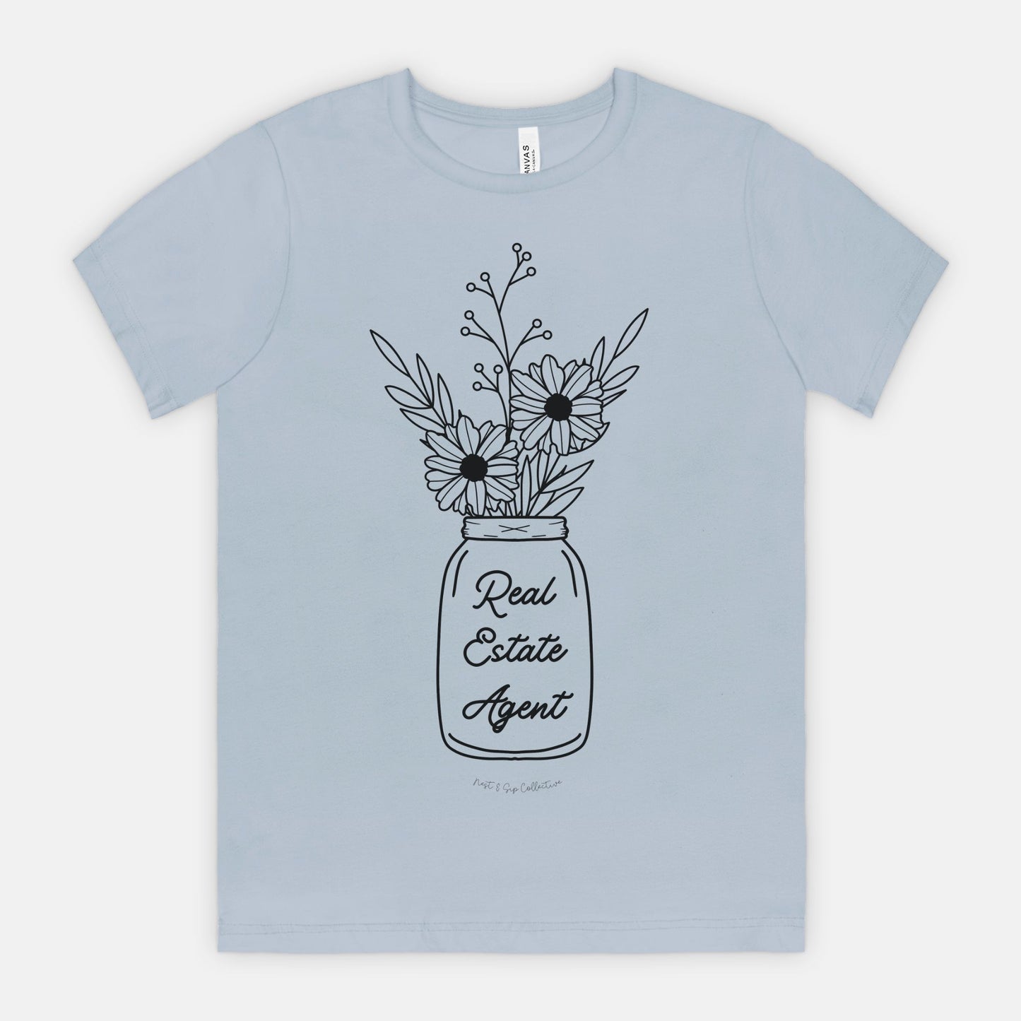 Mason Jar Real Estate Agent Tee