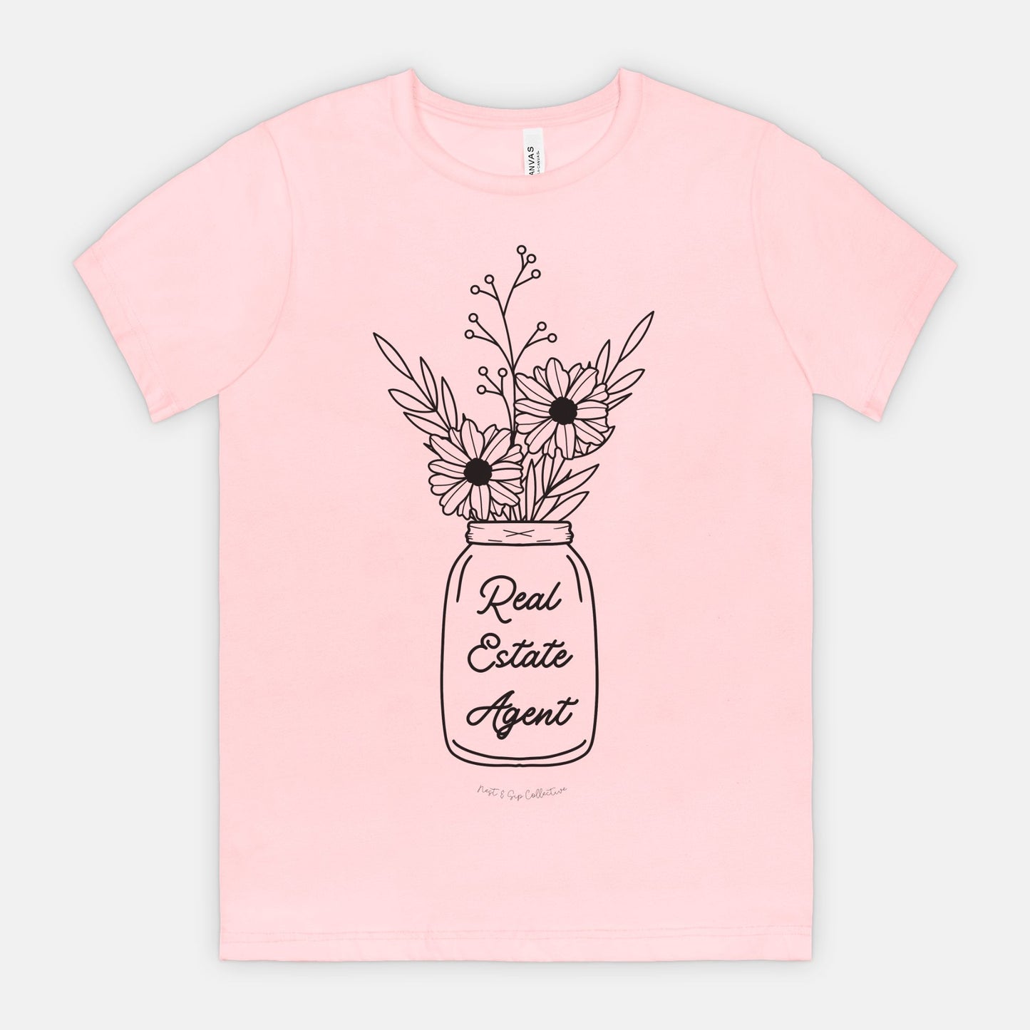 Mason Jar Real Estate Agent Tee