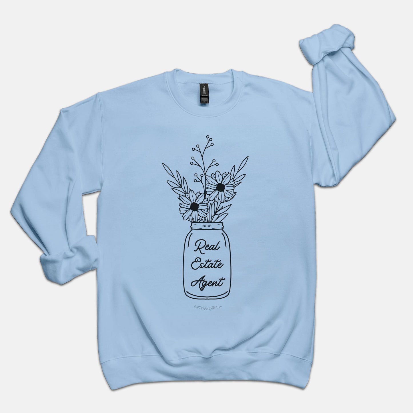 Mason Jar Real Estate Agent Crew Neck Sweatshirt