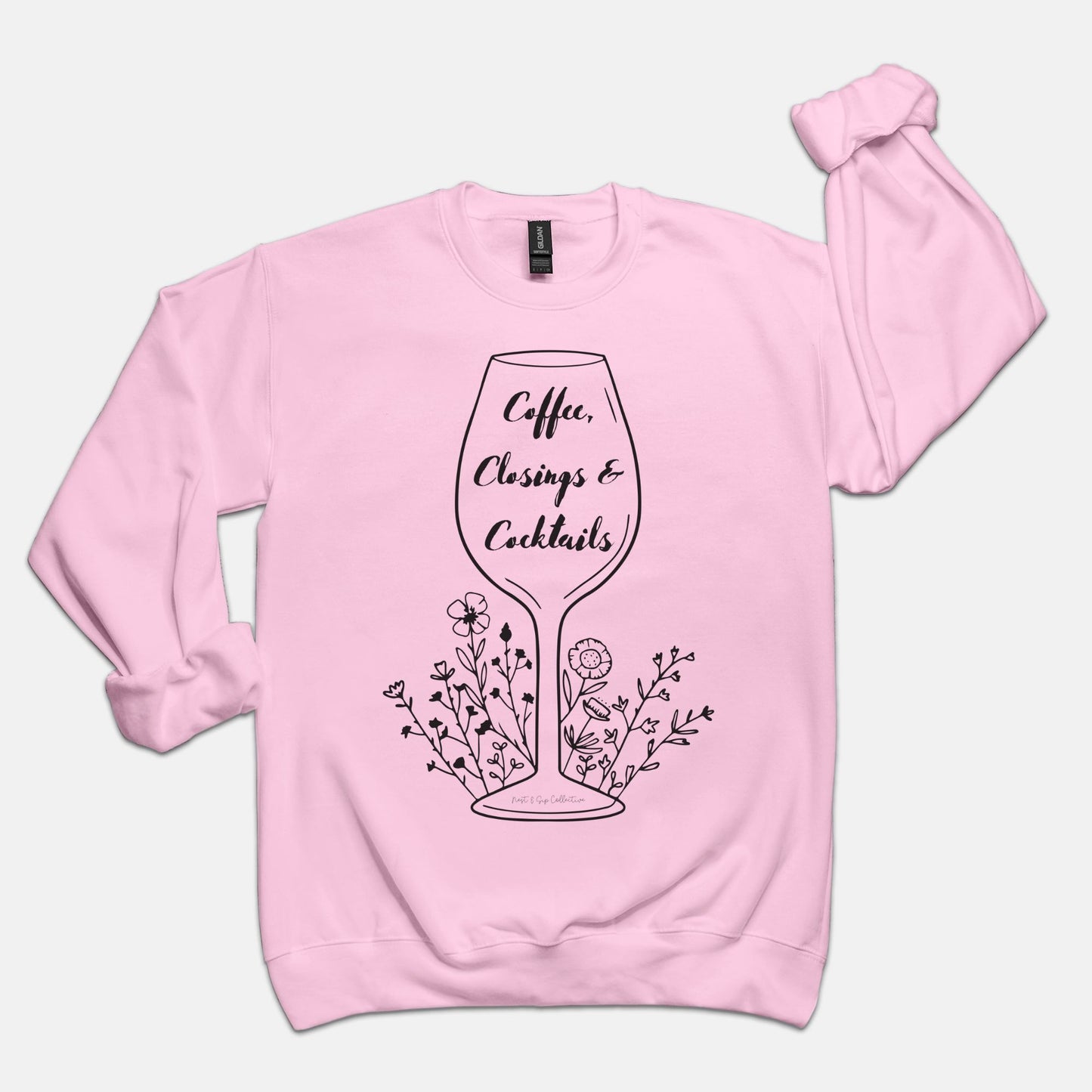 Coffee, Closings & Cocktails Crew Neck Sweatshirt
