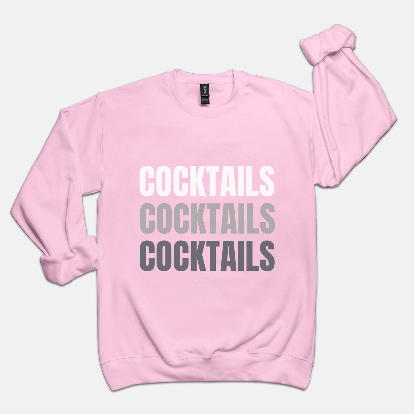 Cocktails, Cocktails, Cocktails Crew Neck Sweatshirt