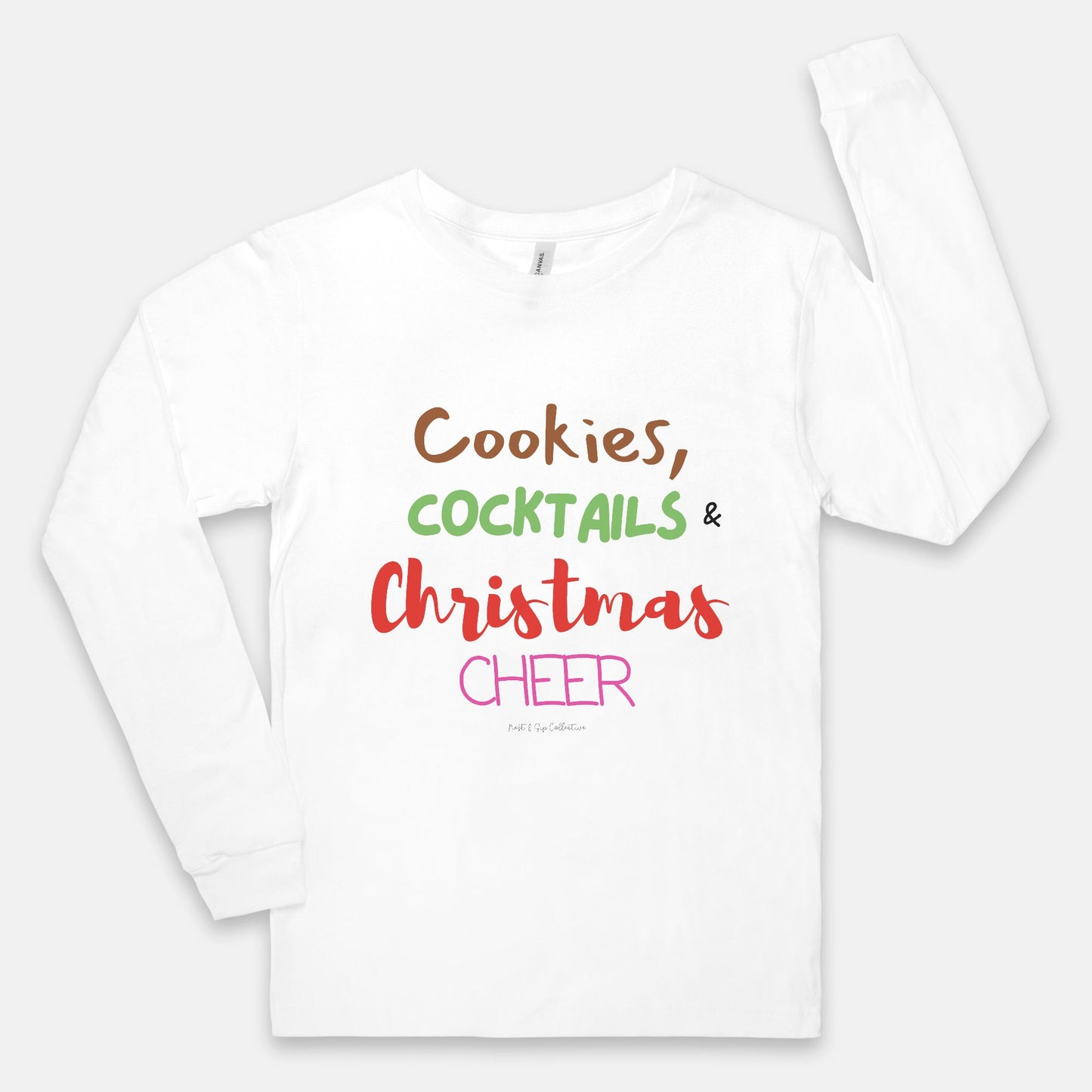 Cookies, Cocktails & Christmas Cheer Long Sleeve Tee