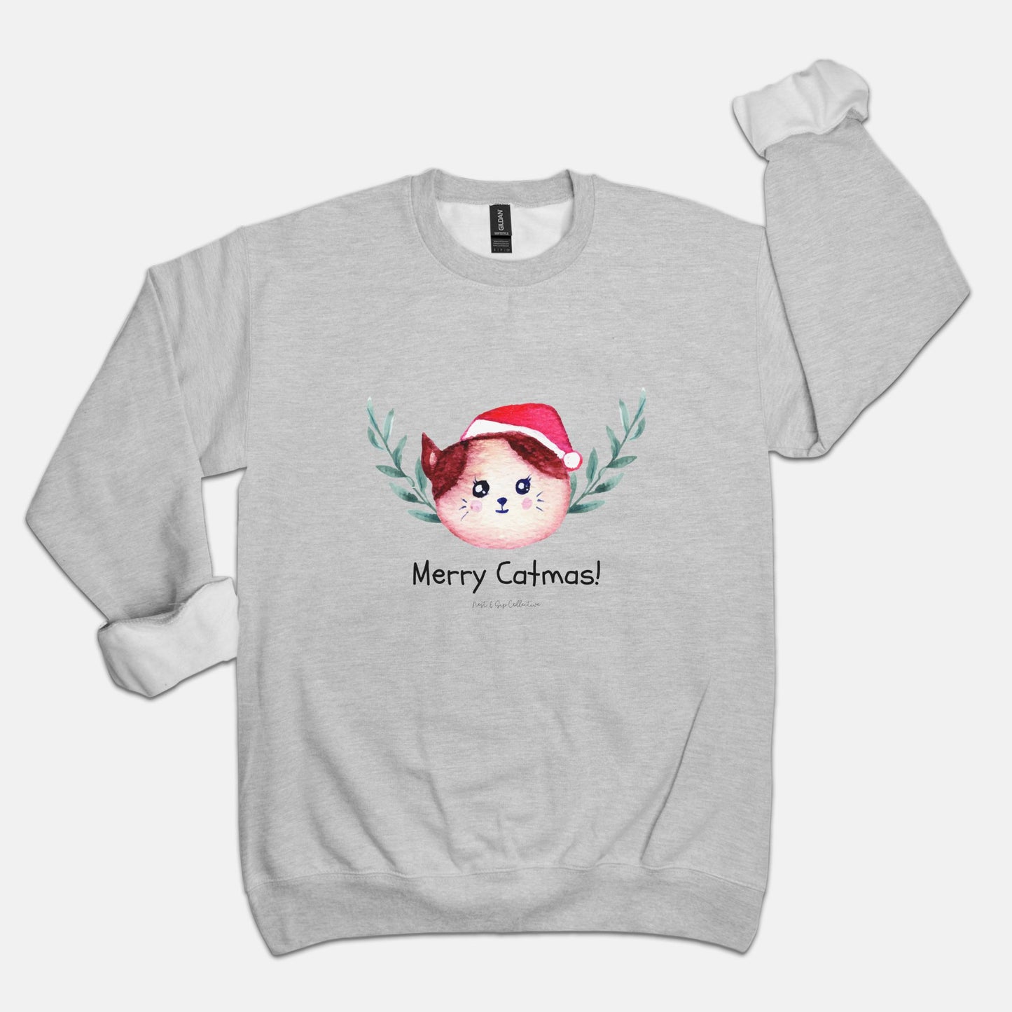 Merry Catmas Crew Neck Sweatshirt