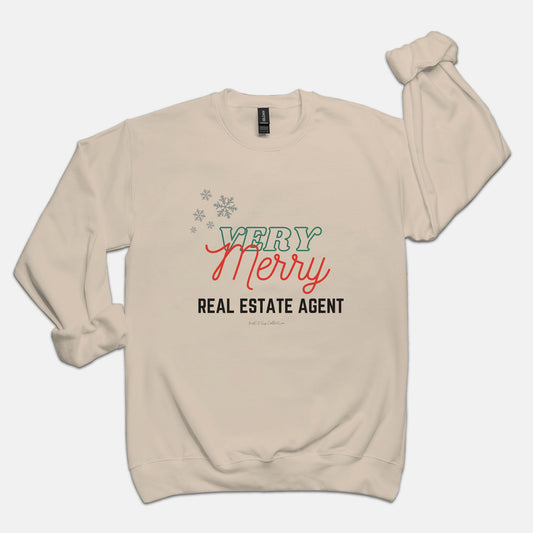 Very Merry Real Estate Agent Crew Neck Sweatshirt