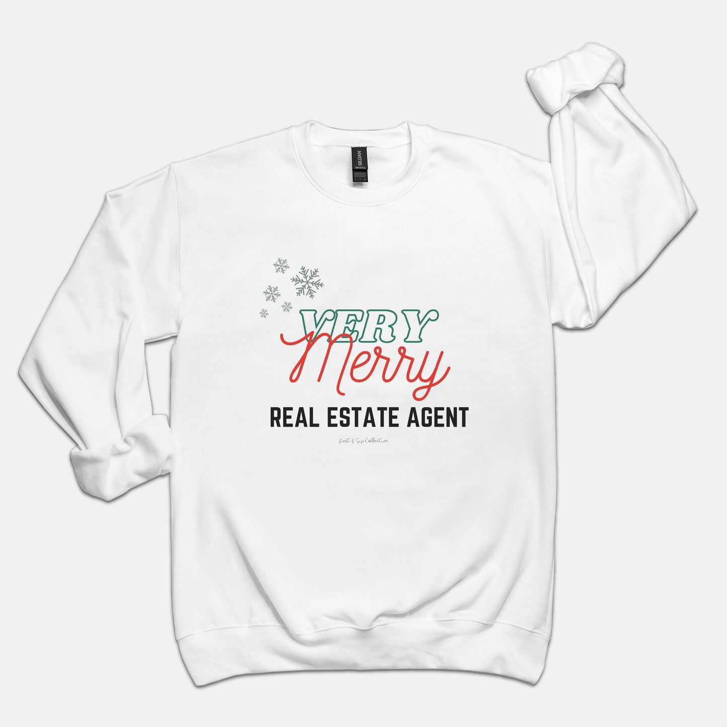 Very Merry Real Estate Agent Crew Neck Sweatshirt