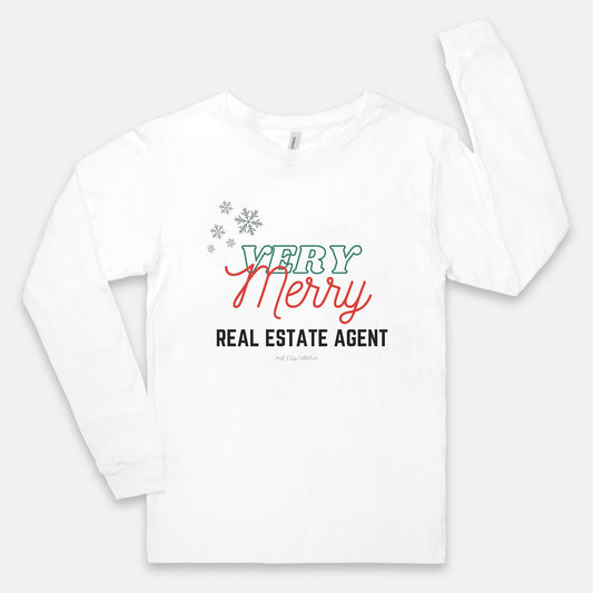 Very Merry Real Estate Agent Long Sleeve Tee