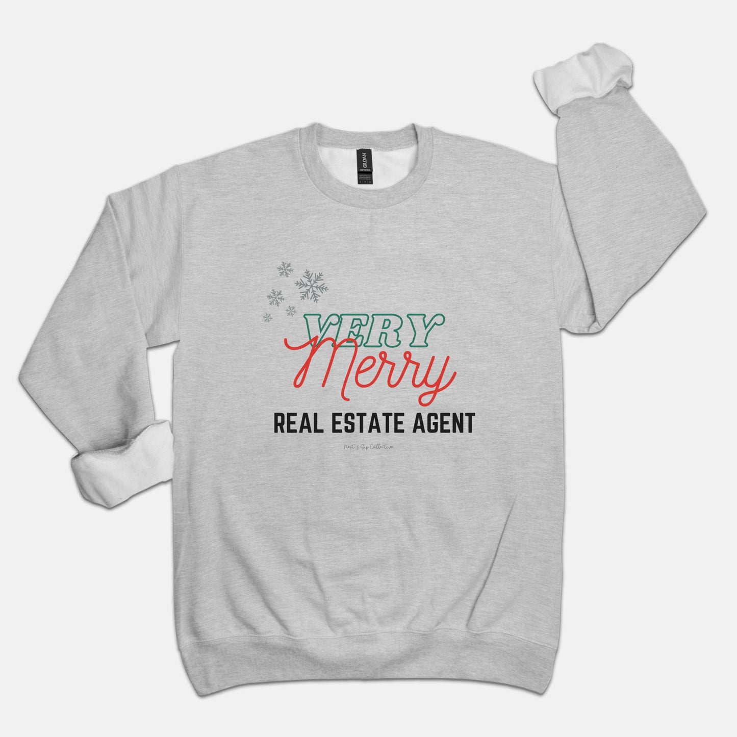 Very Merry Real Estate Agent Crew Neck Sweatshirt