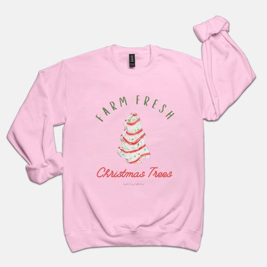 Farm Fresh Christmas Trees Crew Neck Sweatshirt