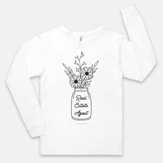 Mason Jar Real Estate Agent Long Sleeve Tee
