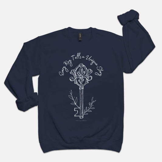 Every Key Tells a Unique Story Crew Neck Sweatshirt