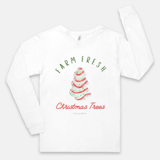 Farm Fresh Christmas Trees Long Sleeve Tee