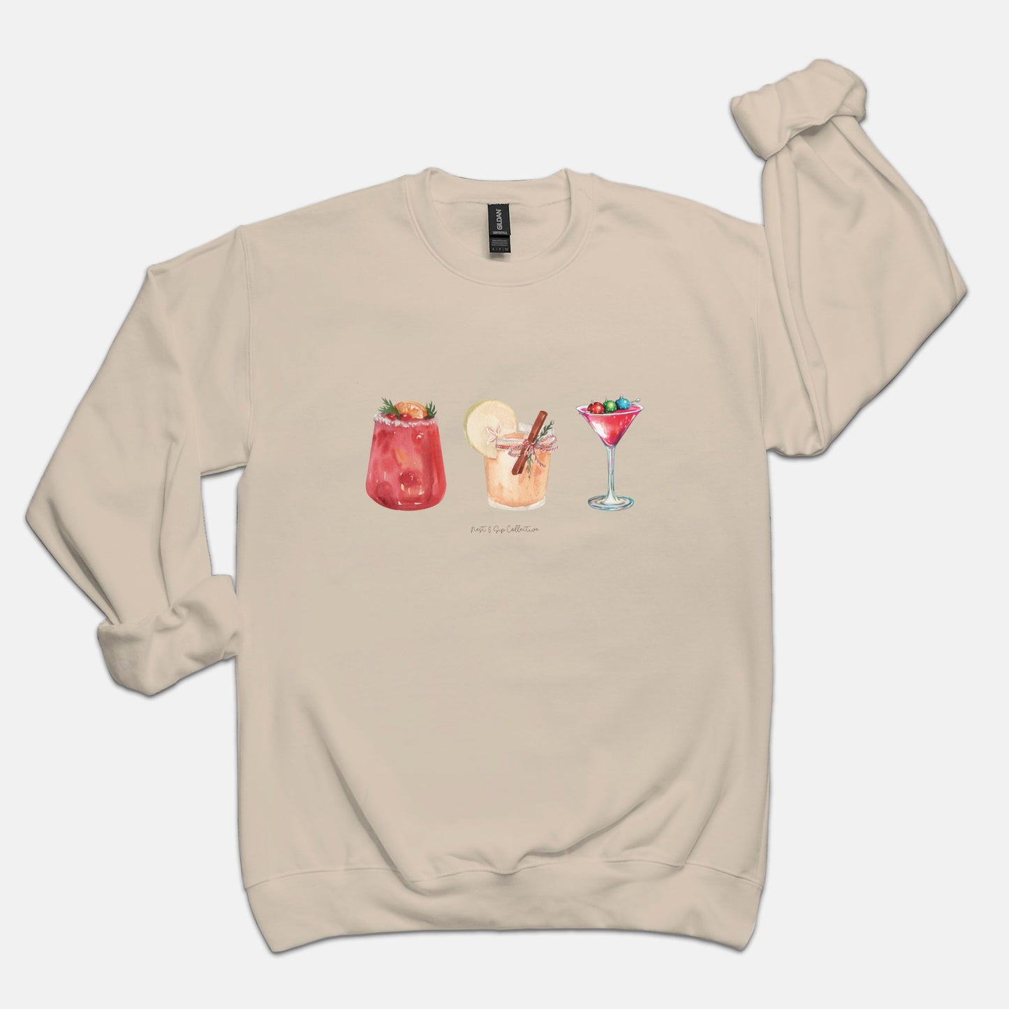 Holiday Cocktails Crew Neck Sweatshirt