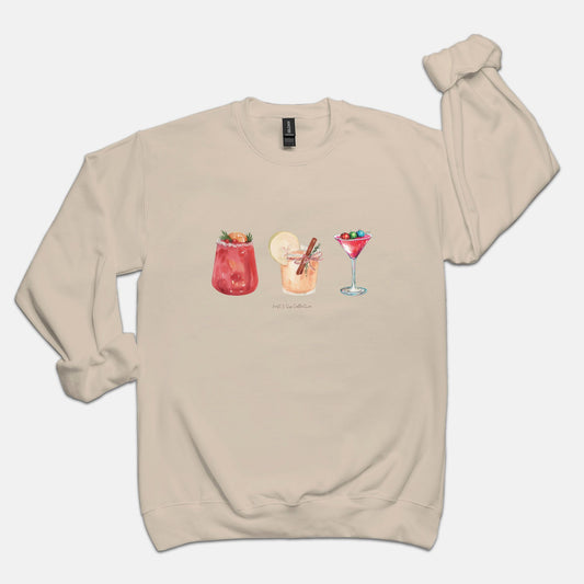 Holiday Cocktails Crew Neck Sweatshirt