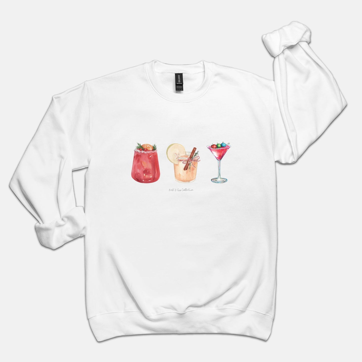 Holiday Cocktails Crew Neck Sweatshirt